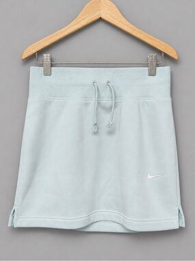 Nike Phoenix Fleece Slim Mini Skirt Mint Blue High Waisted NWT Size Small